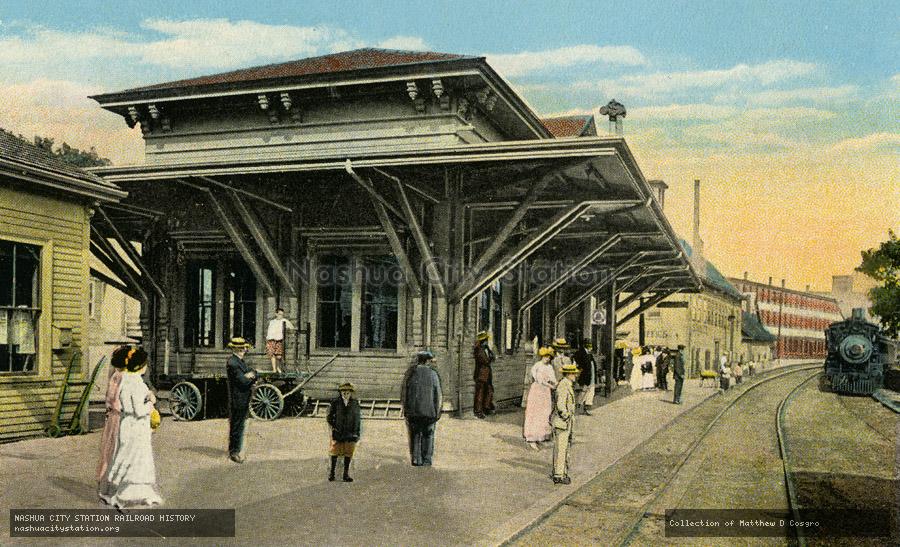 Postcard: Boston & Maine Railroad Station, Amesbury, Massachusetts